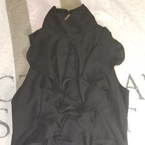 Sheer Black backless blouse